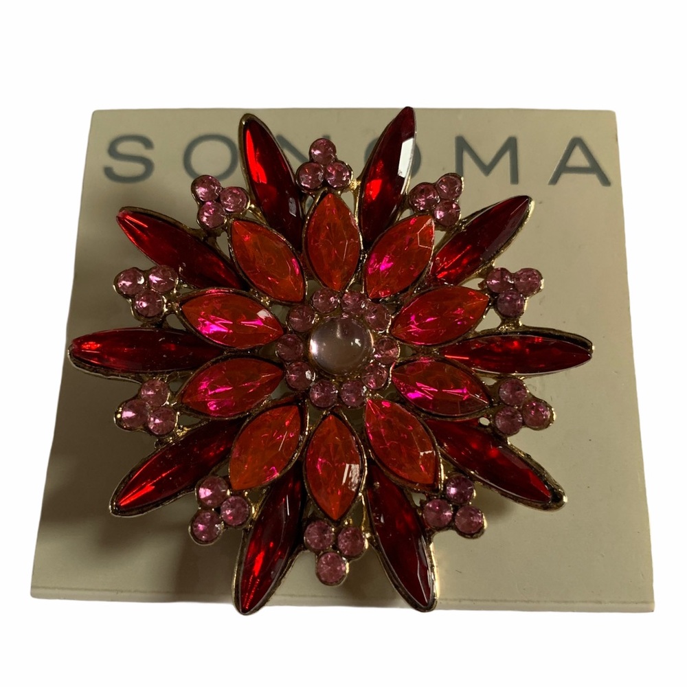 Red Pink Jewel Pin